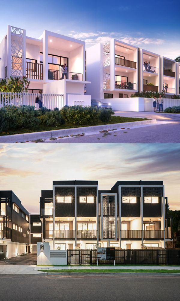 Townhouse development imagery from Think Property Club